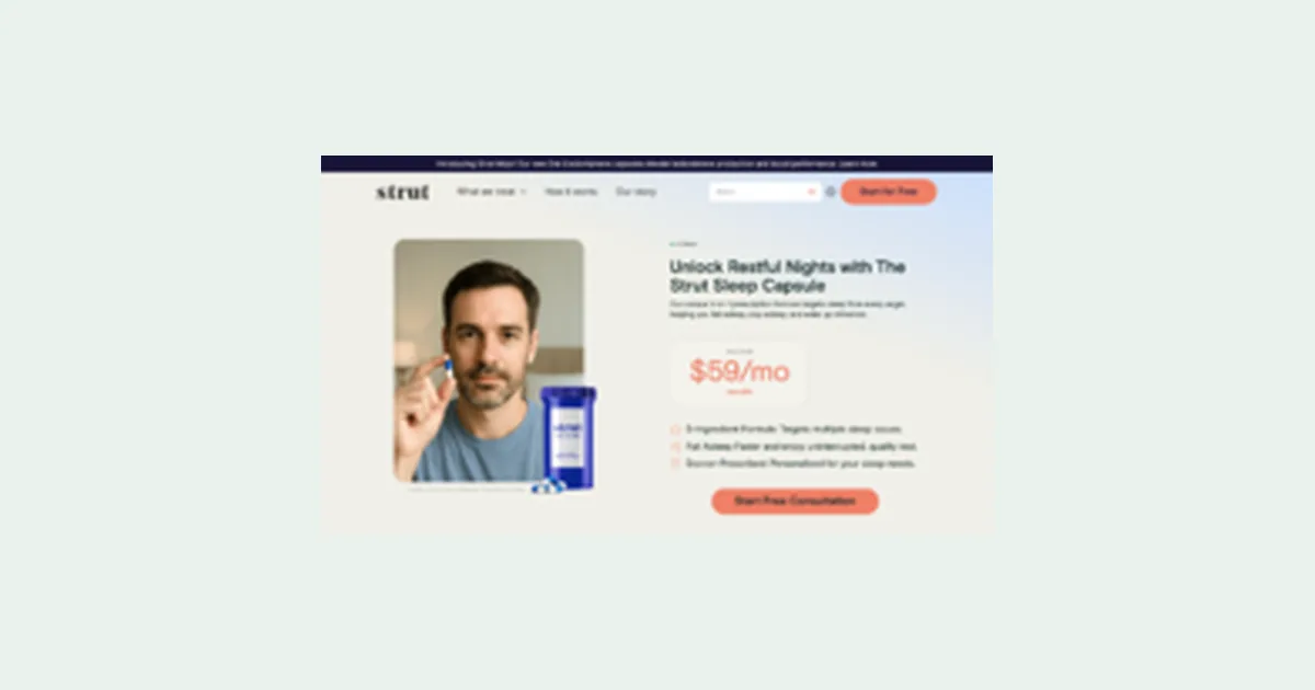 Strut Health Sleep Capsule for Men: What to Know Before You Buy